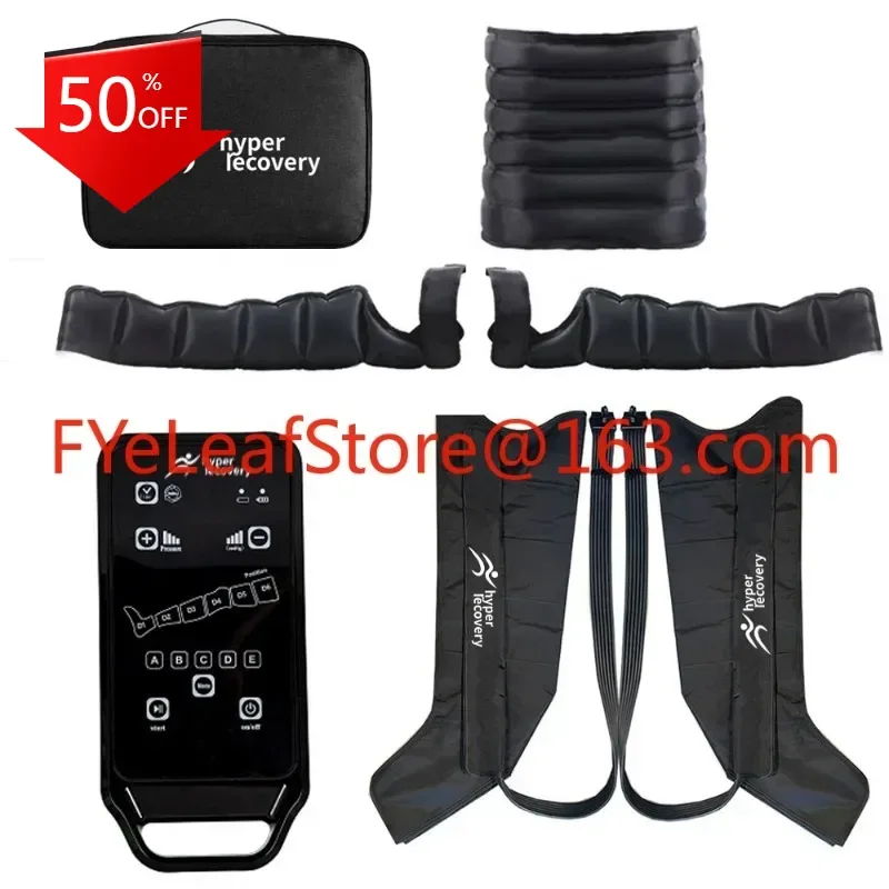 

air Compression Leg Massage Therapy, Recovery System: Compression Boots, Pump, and Case. Sequential Masssger