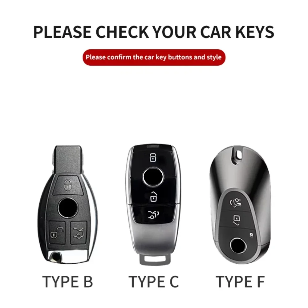 Car Key Case Cover for Mercedes Benz  A B C D E S Class W204 W212 W176 GLC CLA GLA AMG GLS GLA GLK CLS S350 S500 Car Key Shell