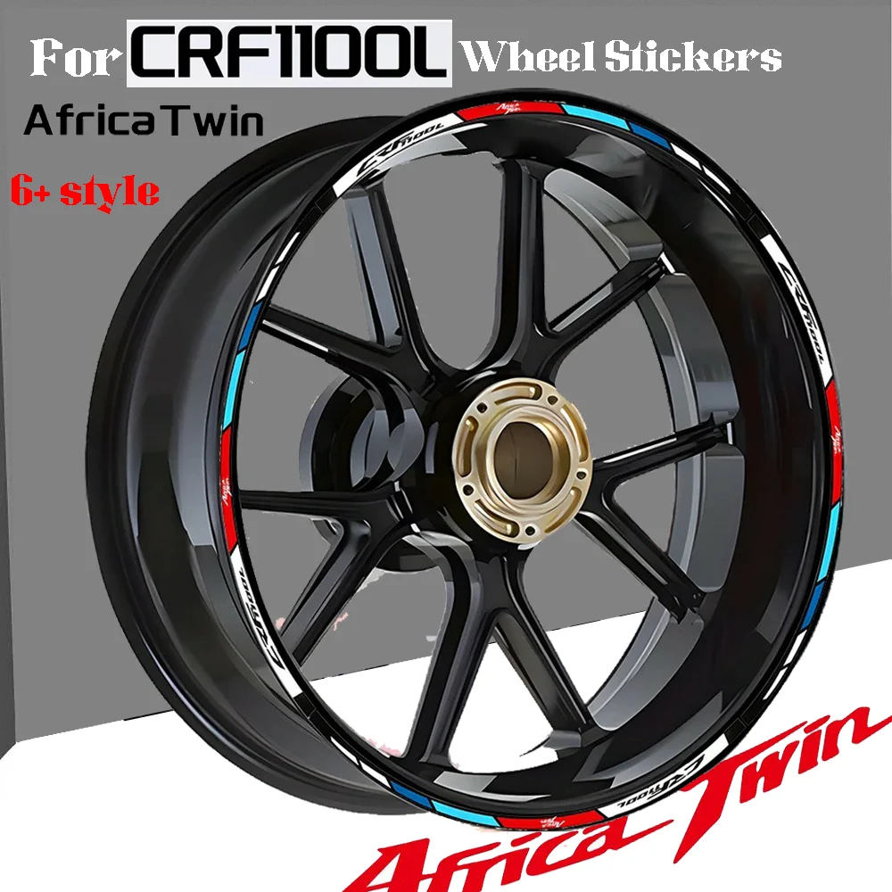 Africa Twin 1100 Wheel Stickers Motorcycle Accessories Reflective Rim Hub For HONDA Adventure Sports CRF1100 CRF1100L CRF L 2023