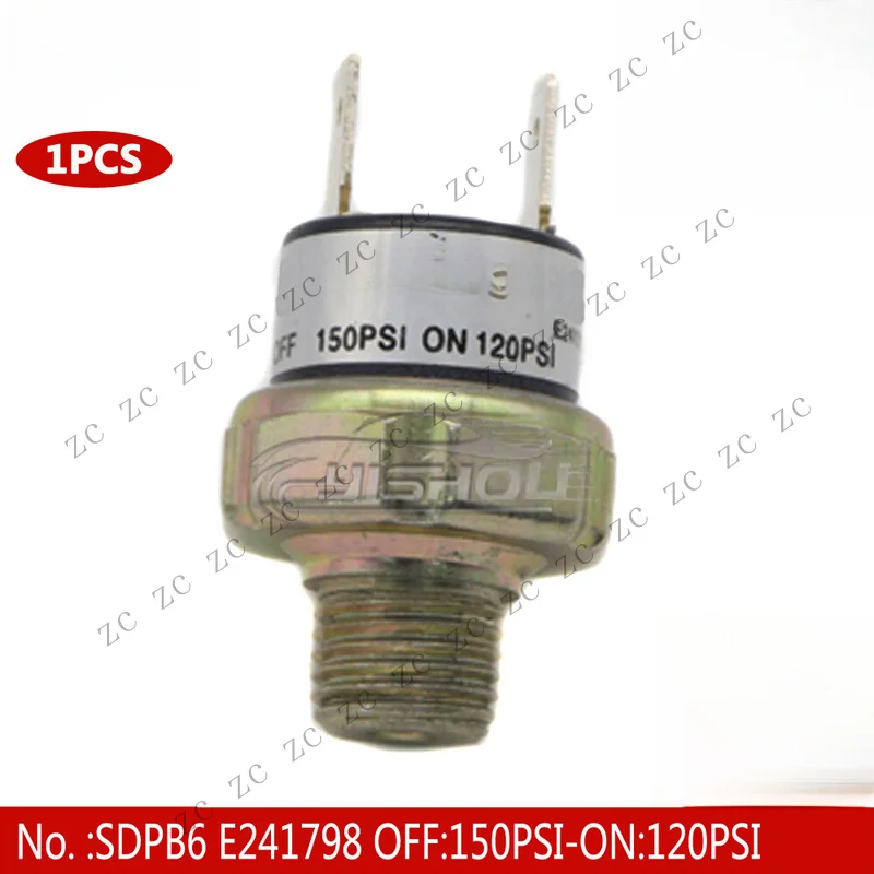 S+ 12V/24V 120-150PSI Air Pressure Switch Tank Mount Thread 1/4