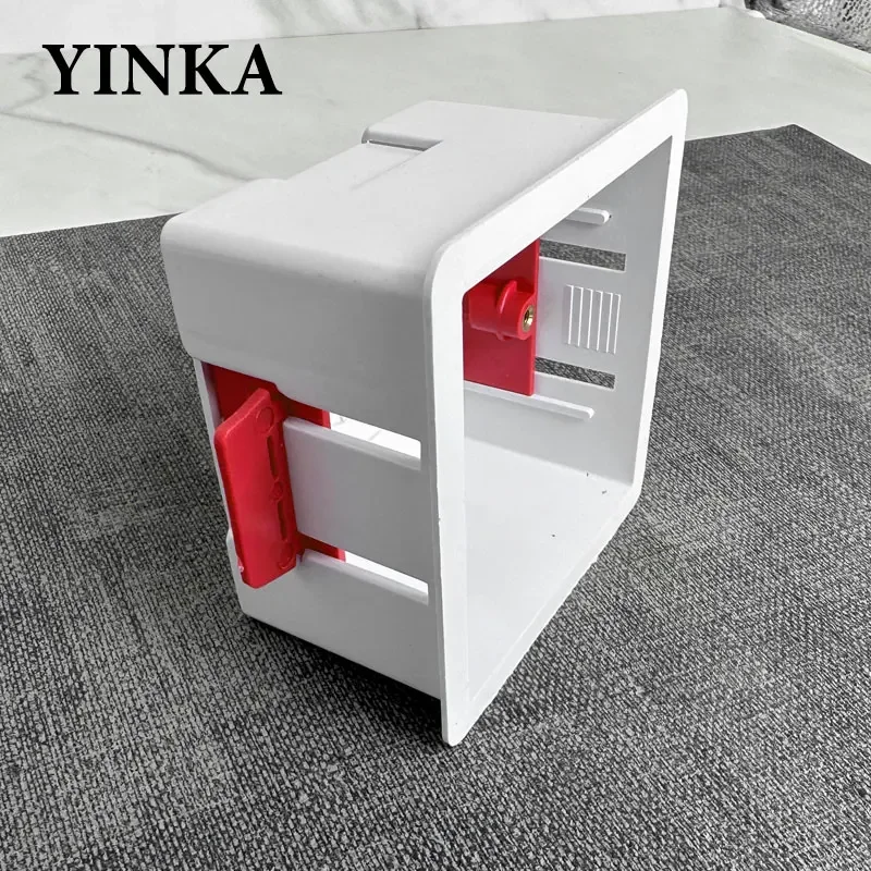 YINKA Switch Plastics Installation Bottom Box Dry Wall Switch Socket Installation Box White 86*86*48mm