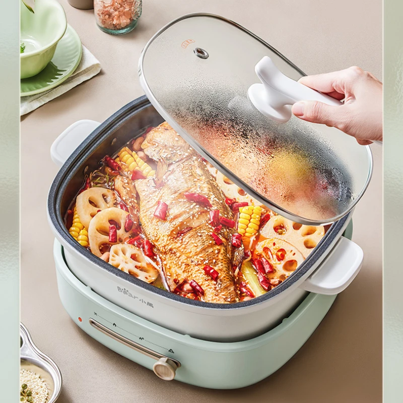 Electric Chafing Dish Household Split Multifunctional Electric Rice Cooker Hot Pot Dedicated Pot Electric Frying Pan Cooking Pan