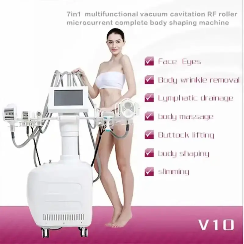 

V10 Multifunctional VELABODY Shape Body Slimming Cavitation Cellulite Fat Removal Vacuum Roller eye care Weight loss machine