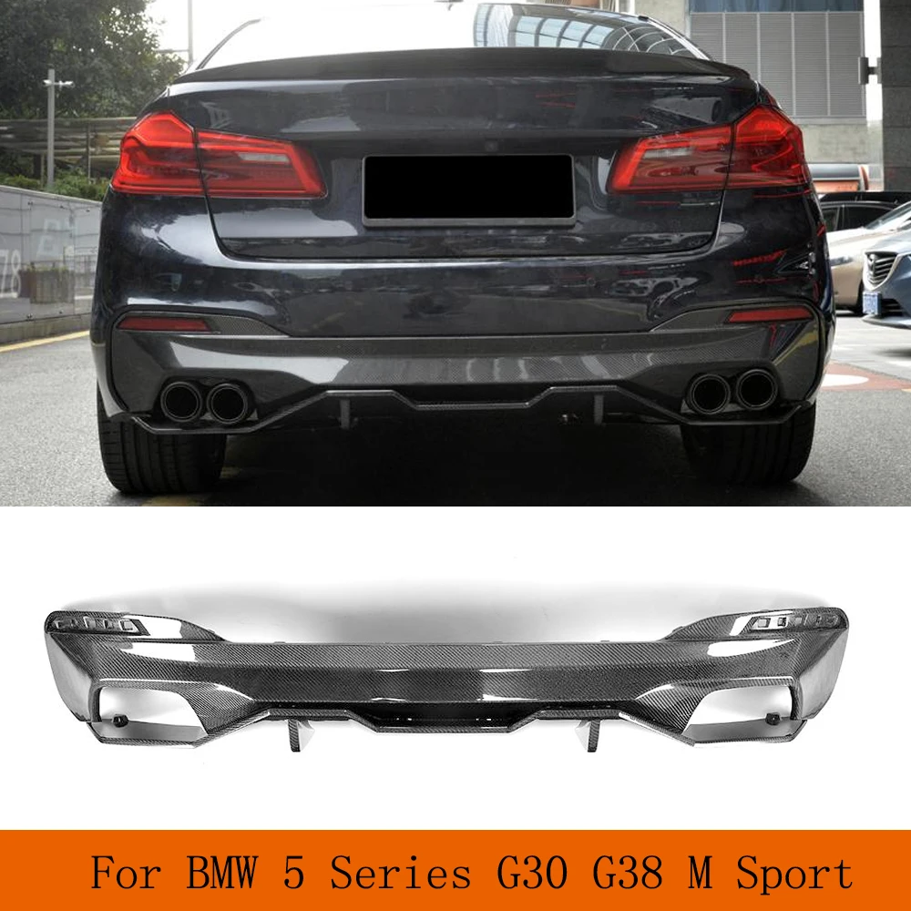 

Rear Diffuser for BMW 5 Series G30 G38 2017-2019 540i M Sport Sedan 4-Door Carbon Fiber Auto Lower Bumper Lip Spoiler FRP Black