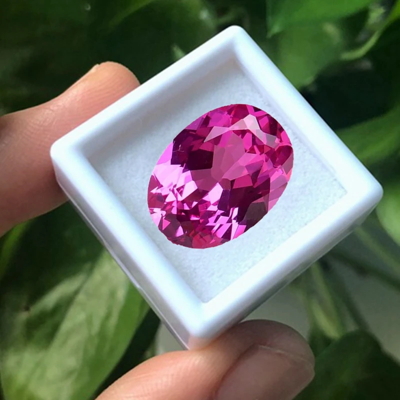 

Pretty Pink Ruby Mineral Gem 13×18mm 14.0ct Oval Faceted Cut VVS Loose Gemstone for Jewelry Making/Collection/Inlay/Gift