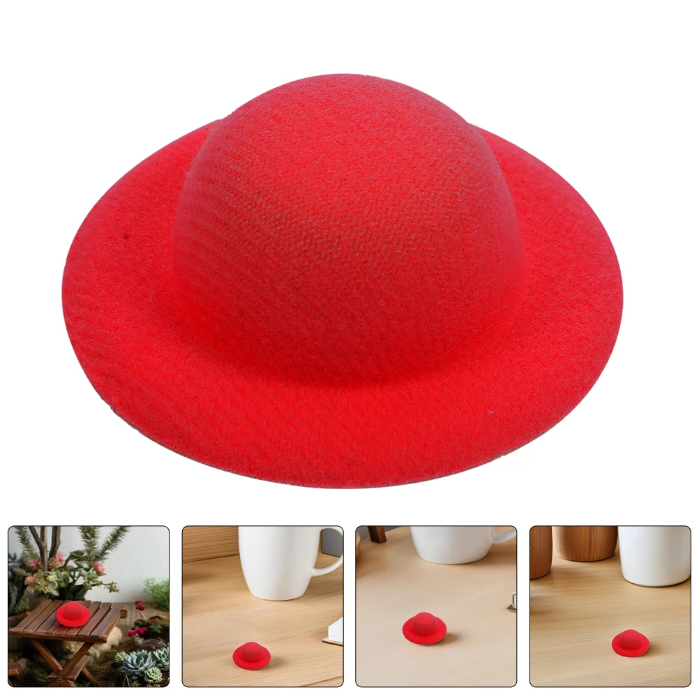 20 Pcs Mini Straw Hat Miniature Woven Hats to Weave for Crafts Eva Imitation Knitting