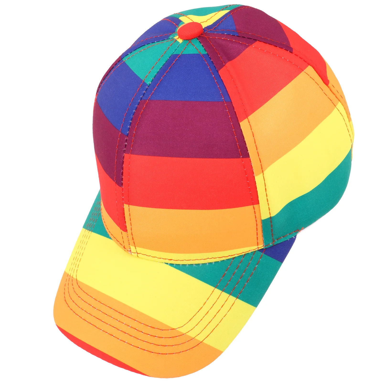 

Rainbow Baseball Cap Men Peaked Party Sun Hat for Women Caps Hats Mens Stripe and