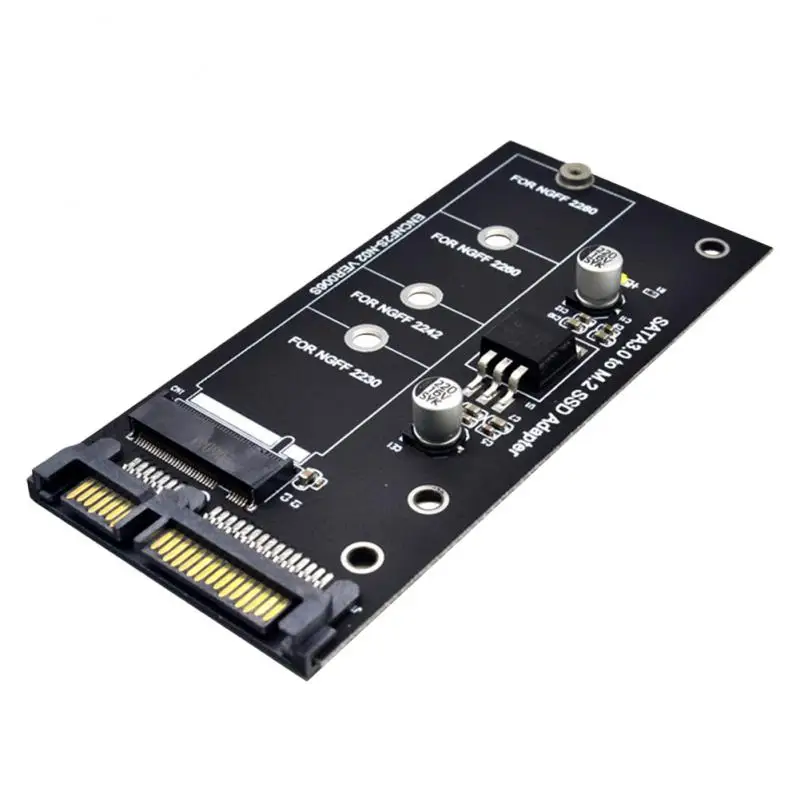 New M2 To SATA3 Adapter Card High Efficiency SATA M2.SSD Convert Adapter Card NVME SSD Upgraded SATA 6 Gbps NGFF Adapters