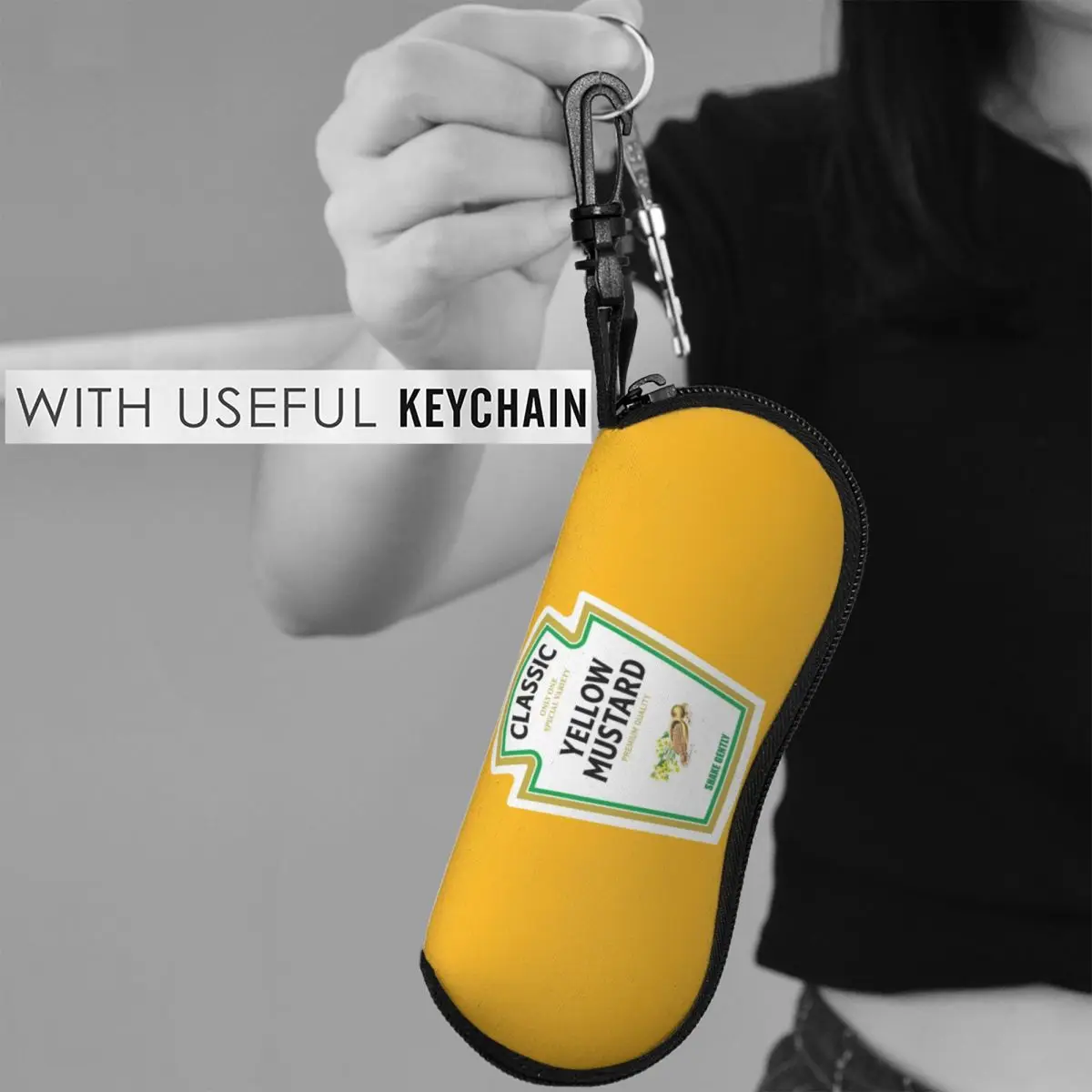

Mustard Mayo Ketchup Shell Glasses Case Portable Sunglasses Box Women Men Soft Eyeglasses Bag Pouch
