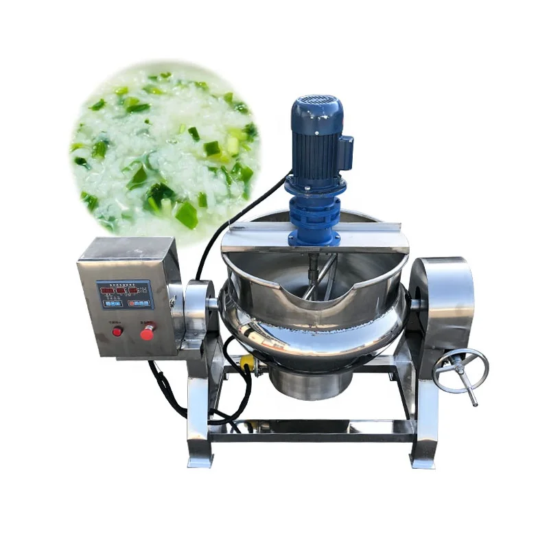 Customized Steel Cooking Kettles Automatic Operated Vacuum Pot Planetary Jacket Cooker with Mixer Jacketed Kettle for Restaurant