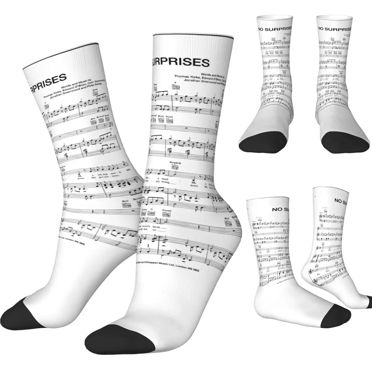 

No Suprises Socks By Radiohead Korean Stockings Men Medium Soft Running Sports Socks Autumn Design Anti Skid Socks