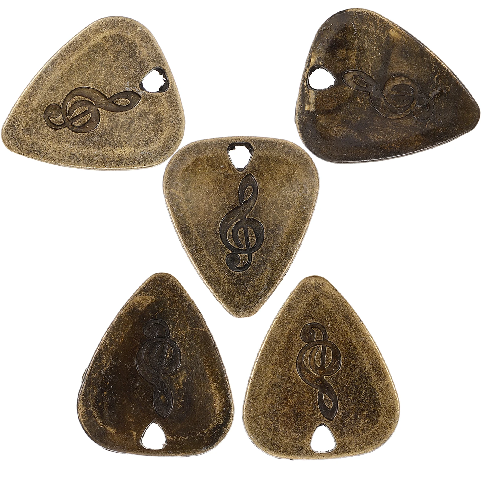 

5 Pcs Metal Pick Picks Finger Thick Guitar Accessories Bass Kit Acoustic Parts Coat Hanger