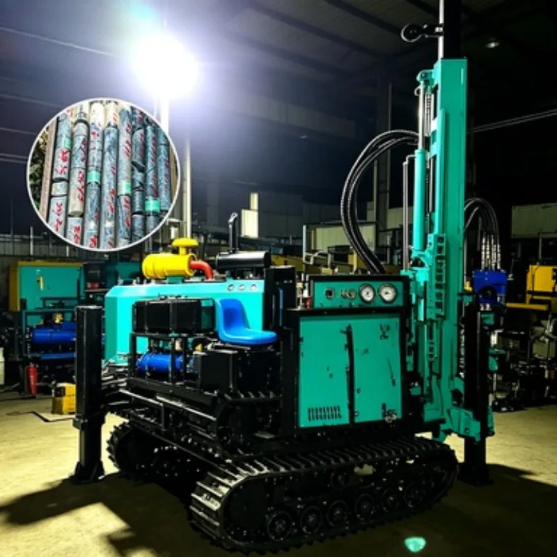 500m Full Hydraulic Geotechnical Exploration Drilling Rig Portable Crawler Diamond Core Drill Rig for Rock Sampling