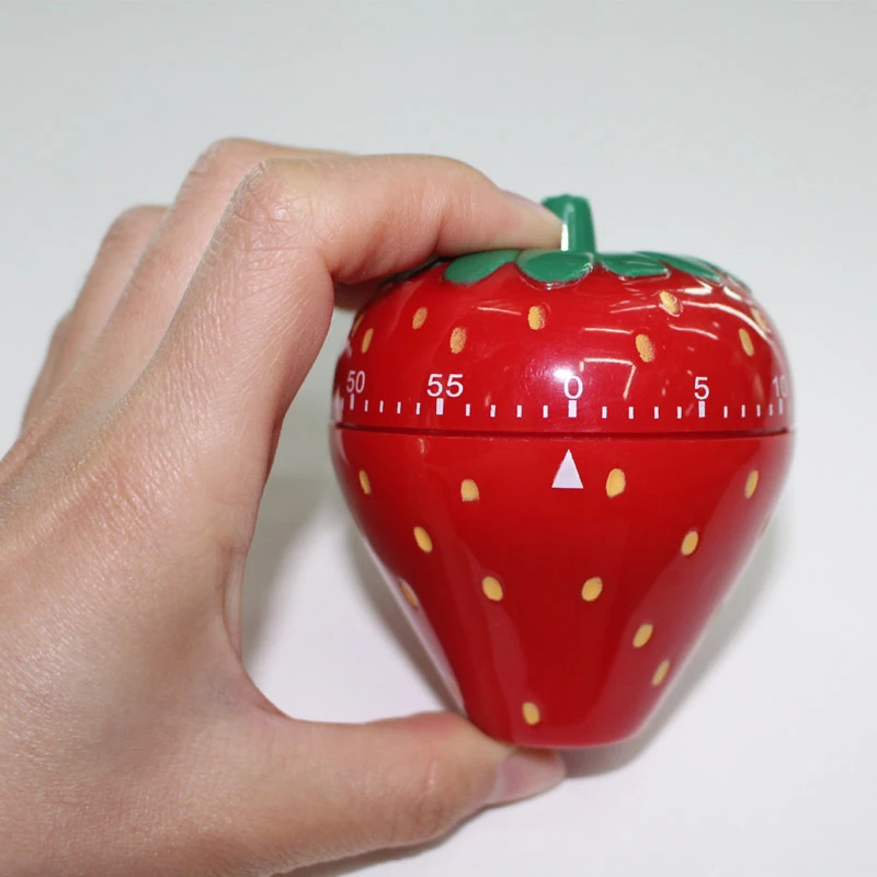 Strawberry Shape Timer Kitchen Cooking Reminder Cooking Alarm Clock Creative Kitchen Tools Mechanical Timer Countdown Timer