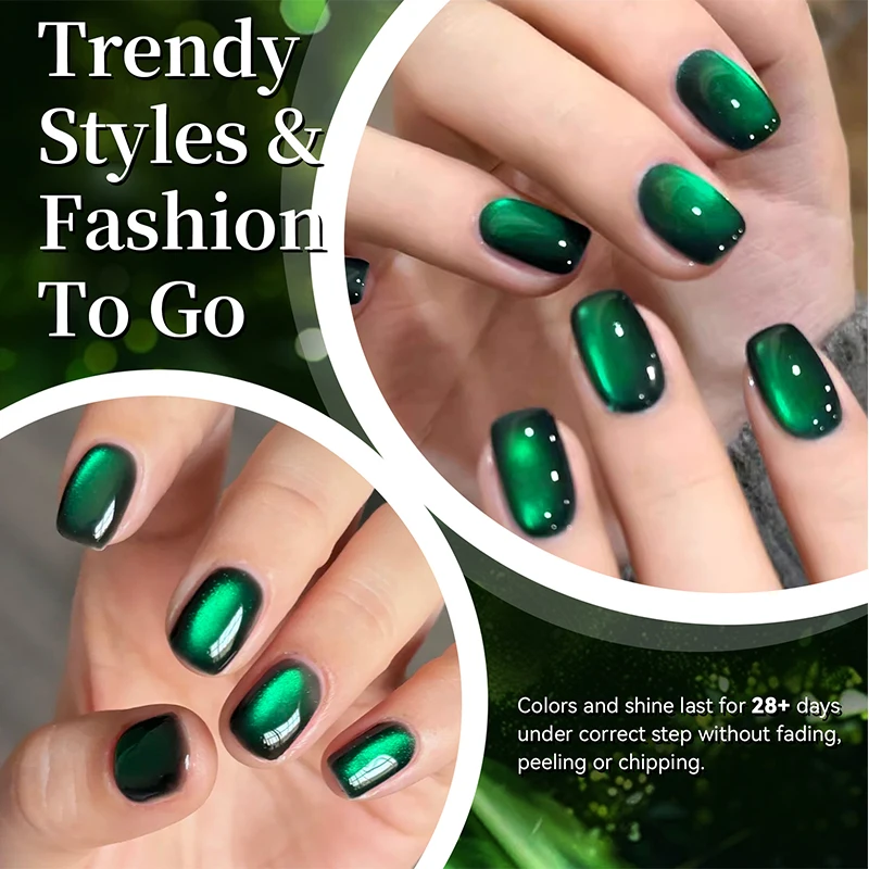 ولد جميلة 10 مللي الزمرد الأخضر اللون القط المغناطيسي هلام البولندية الترا تألق شبه دائم نقع قبالة الأشعة فوق البنفسجية هلام مانيكيو مسمار الفن الورنيش