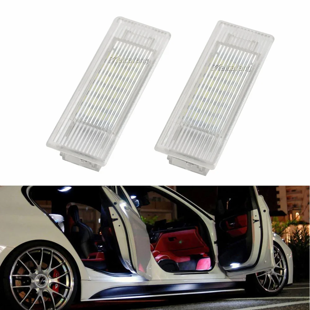 2pcs White Color LED Courtesy Light Footwell Door Luggage Trunk Lamp For BMW 1 3 4 5 7 Series X5 X1 X4 63319242161