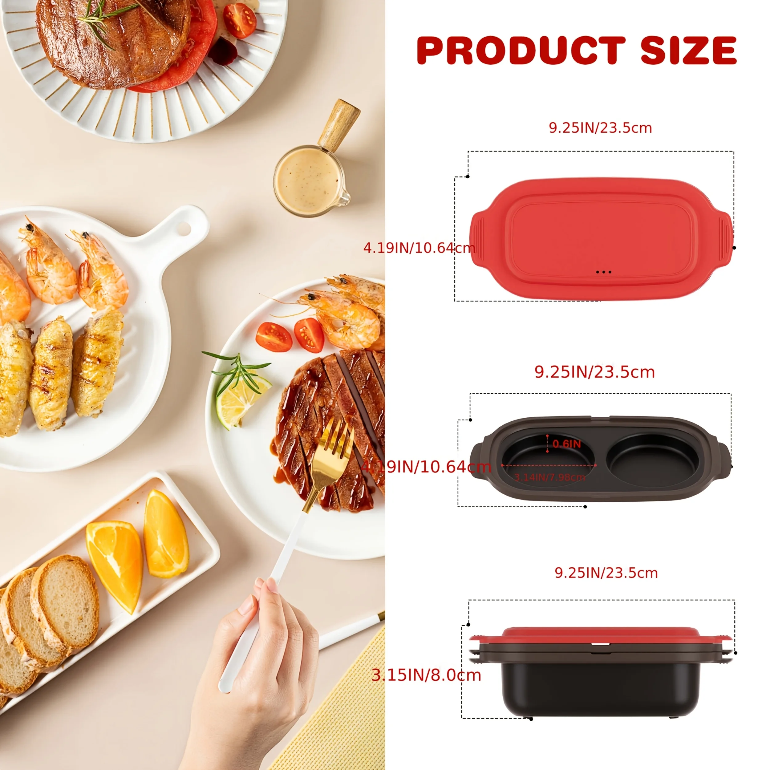 Three-in-One Multi-functional Three-Set Microwave Oven - Wave Pattern Design Cast Iron Cookware with Lid - Suitable for Dishwash