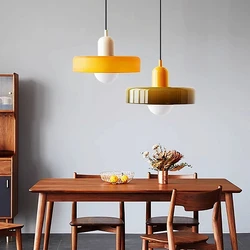 Nordic Glass Pendant Light Vintage Cream Glass Hanging Lamp Dining Room Living Room Bedroom Bar Bedside Home Decoration Fixtures