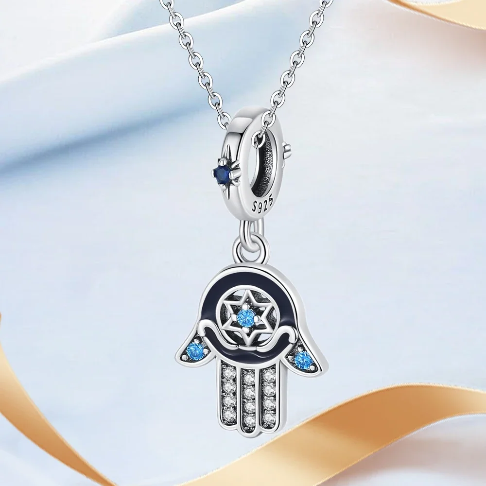 Charms 925 Sterling Silver Color Devil Eye Guard Pendant Beads Fit Original Necklace Bracelets Charms Jewelry Gifts