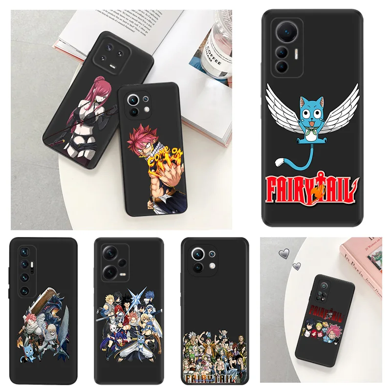 Anti-Drop Soft Phone Case For Xiaomi 12T 12X 13Lite Redmi Note 12 4G 5G 12s 13 Pro 12c 13c Note13 Fashion Fairy Tail Cover