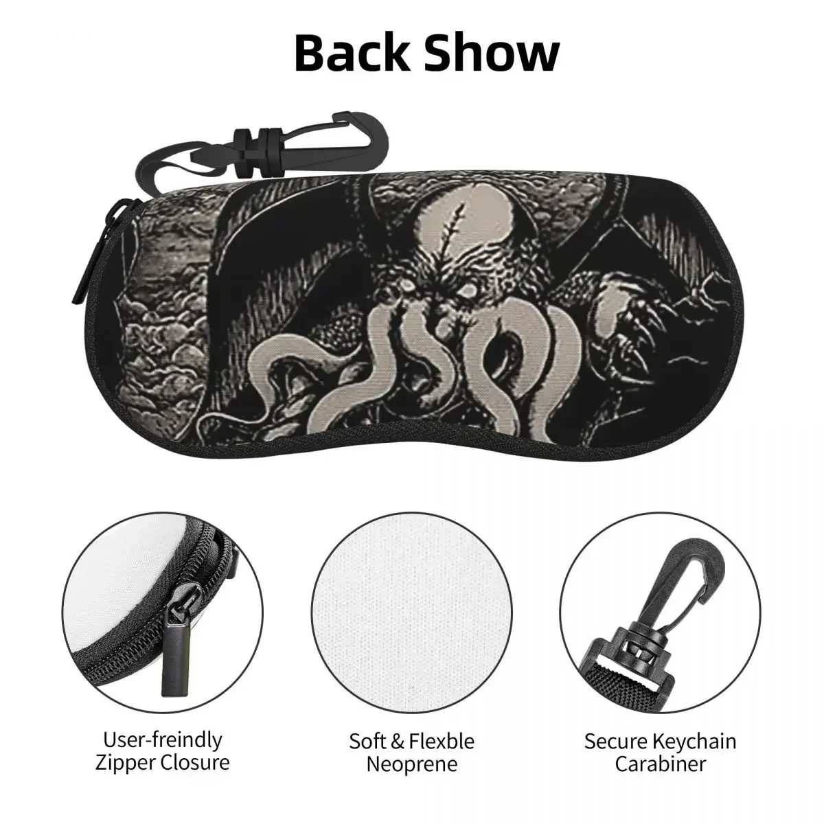 حافظة نظارات Lovecraft Great Cthulhu Shell صندوق نظارات شمسية واقي للنساء والرجال حقيبة نظارات ناعمة