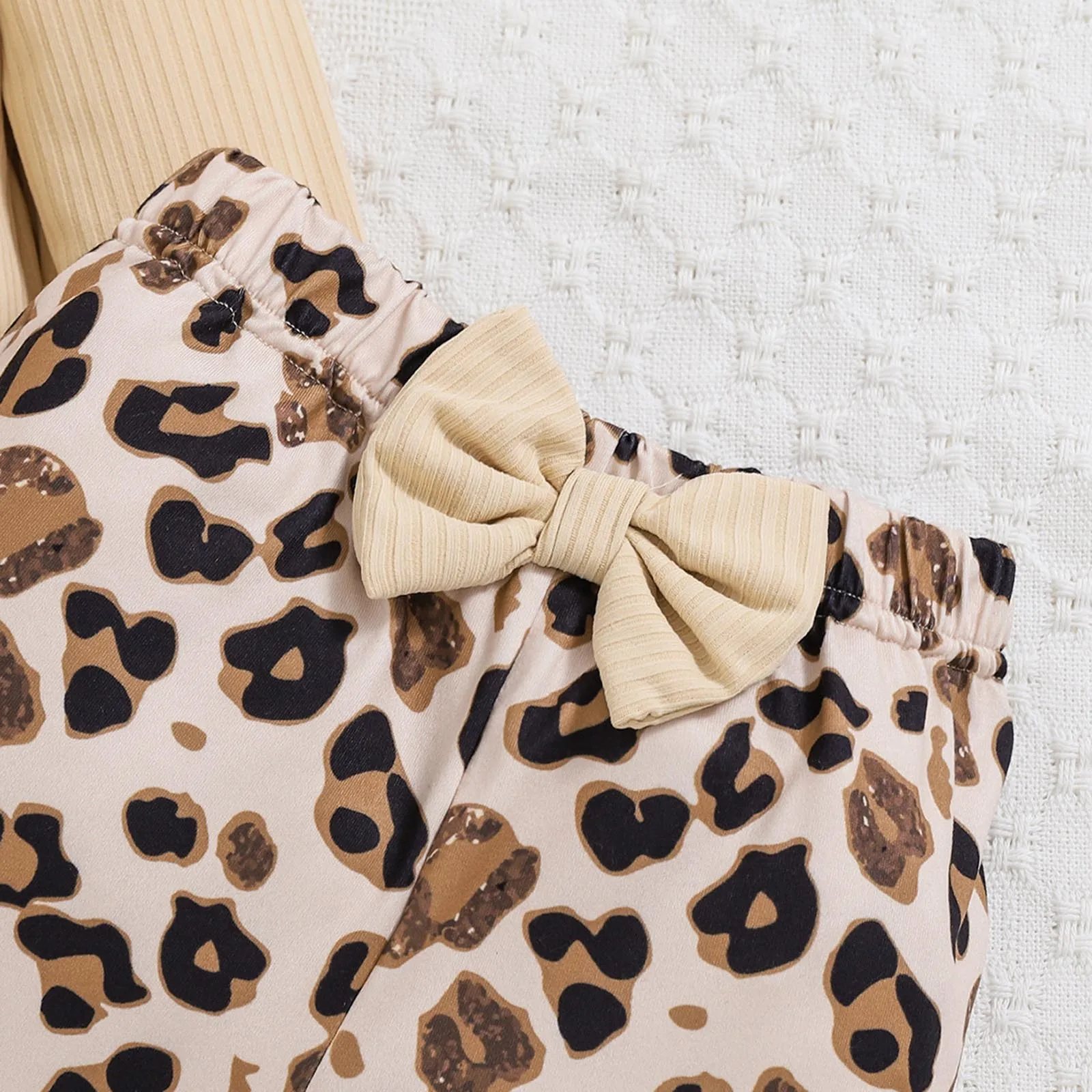 معاطف للفتيات الصغيرات، مجموعة مريحة ومسامية، سراويل علوية مطبوعة لطيفة، ربطة شعر مكونة من ثلاث قطع، رومبير شتوي للفتيات الصغيرات #5