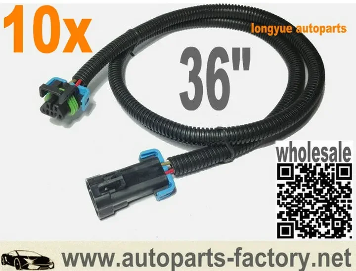 Longyue 10pcs Oxygen O2 Sensor Header Extension For LS2 LS3 LS7 C6 Corvette 2010 Chevy Camaro