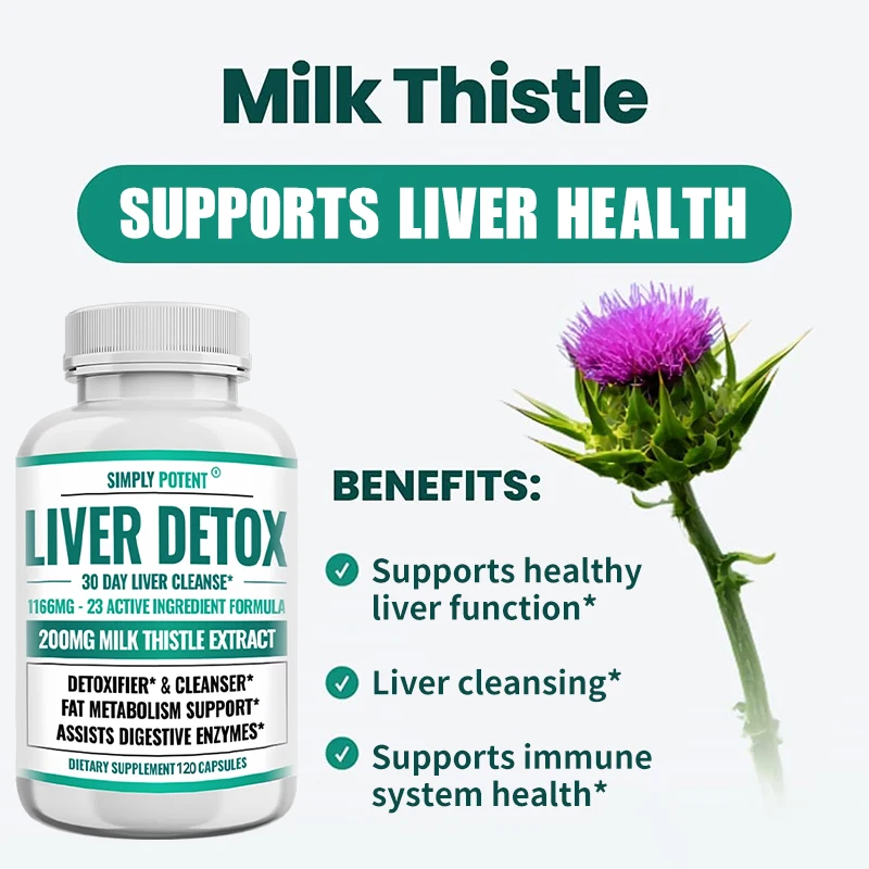 Fatty Liver Cleanse & Liver Detox Supplement - with Artichoke, Milk Thistle & Dandelion for Liver Support for Men & Women