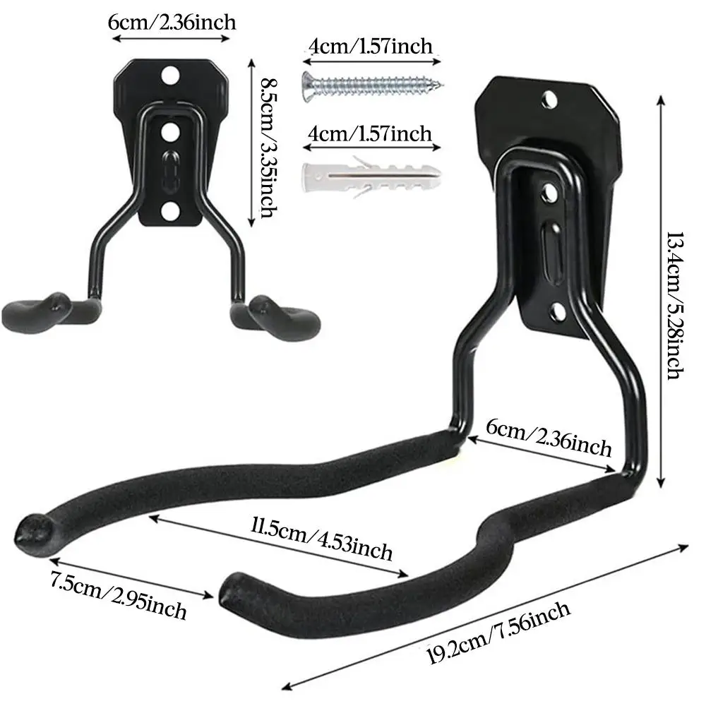 ยูทิลิตี้สวนเครื่องมือไฟฟ้าแขวนสีดํา Weedeater Rack String Trimmer ไม้แขวนเสื้อสําหรับโรงรถเครื่องมือจัดเก็บและจัดเก็บ