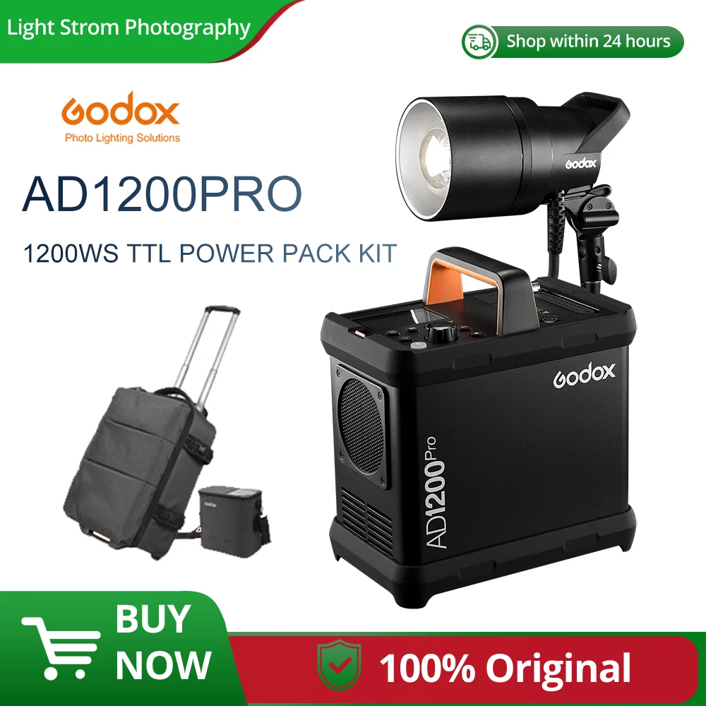 

Godox AD1200Pro AD1200 Pro 1200Ws 2.4G TTL 1/8000 HSS 40W Modeling Light Outdoor Flash Strobe Monolight Battery Powered Flash