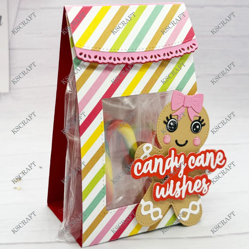 KSCRAFT 3D Candy Bag Holder Cutting Dies Stencils for DIY Scrapbooking Decorative Embossing DIY Paper Cards