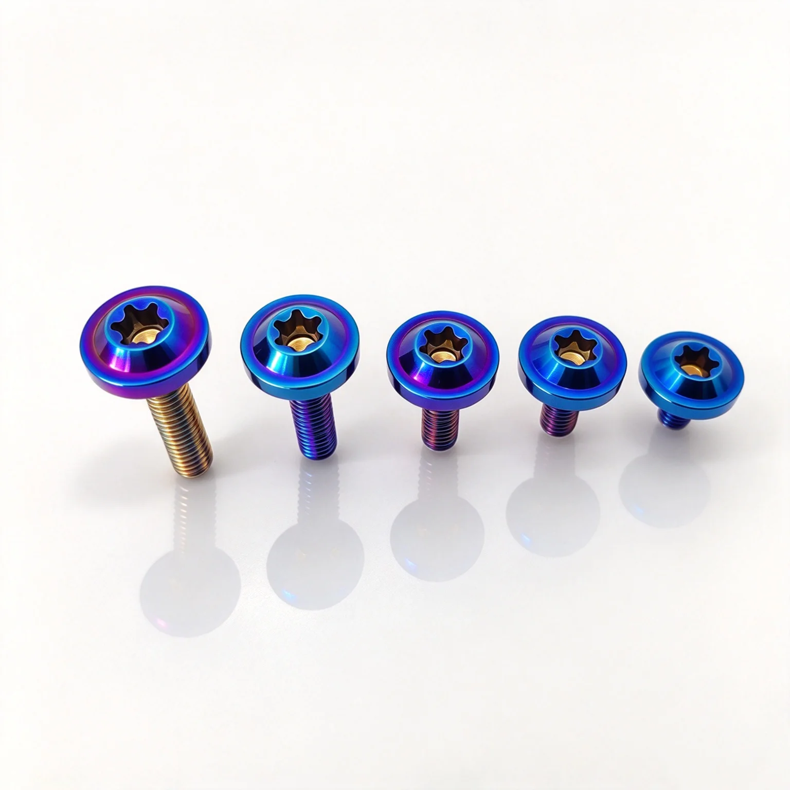 Titanium Torx Bolts T30 - Grade 5 TC4 Umbrella Head Screws M5 M6 M8x10/12/15/20/25/30mm Lightweight Rust-Proof- Bike MTB 2Pcs