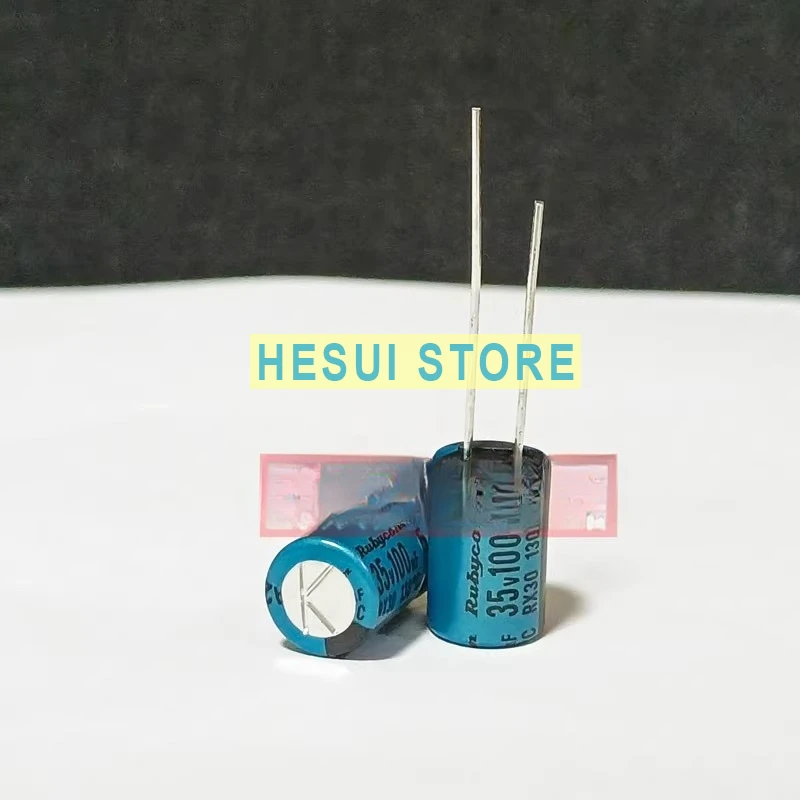 5PCS high temperature resistance 130 degrees RX30 ruby capacitor 35V220UF 100UF1000UF2200UF