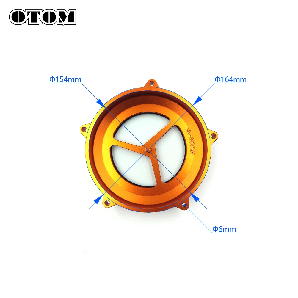 OTOM Engine Transparent Clutch Cover Protector Guard For ZONGSHEN NC250 NC450 CNC Aluminum 5 Holes Oil Observation Window Cap