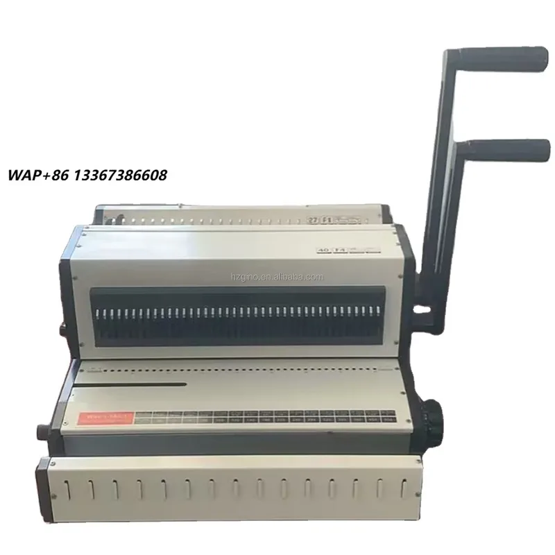 WW2018R Factory Supply Manual Multi-functional Paper Punching and Binding Machine Wire 2:1 and Wire 3:1 Binding Machine