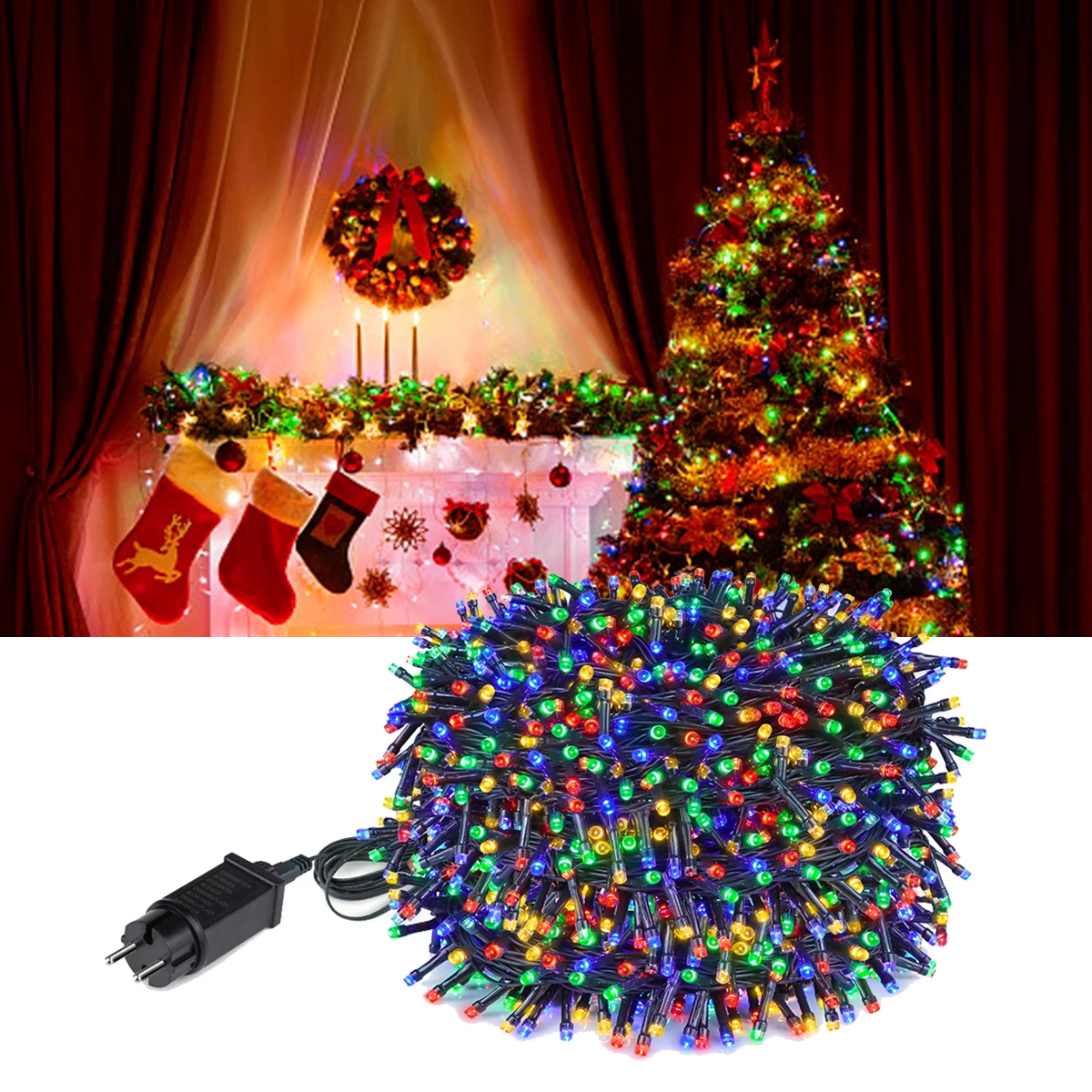 

100M 50M Fairy Wedding Lights Decorative LED String 220V Outdoor Garden Waterproof Garland Light For Marry Holiday Street Lawn