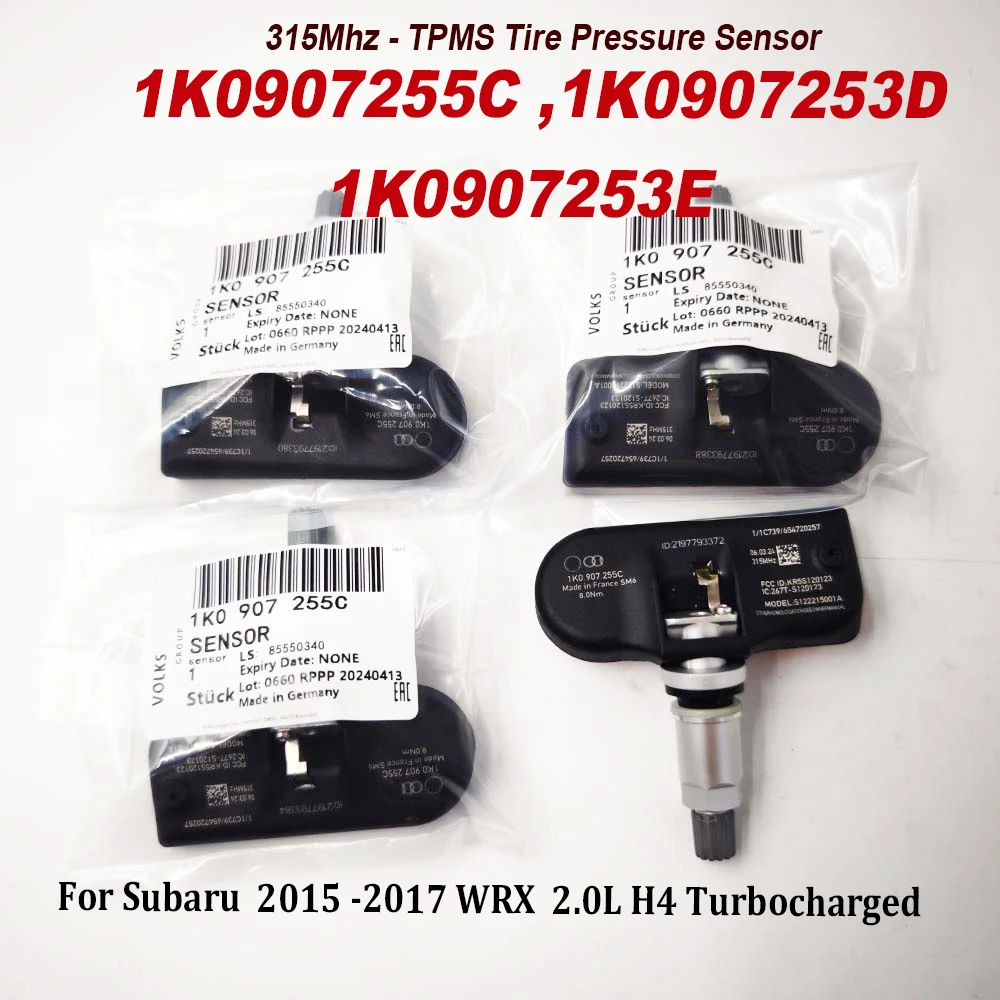 

Датчик давления в шинах 1 k0907255c 1K0907253D 1K0907253E 315 МГц TPMS для Audii A3 A4 A5 S4 S5 VW Passat Jetta, 4 шт.