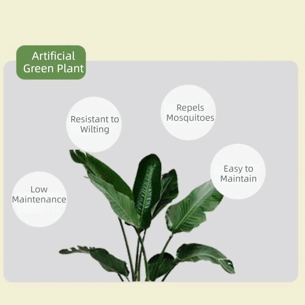 Grüner Künstlicher Ficus-Baum in Übergröße mit 23 Blättern, Große Künstliche Ficus-Palmblätter, Monstera-Baumzweig – Detail 2