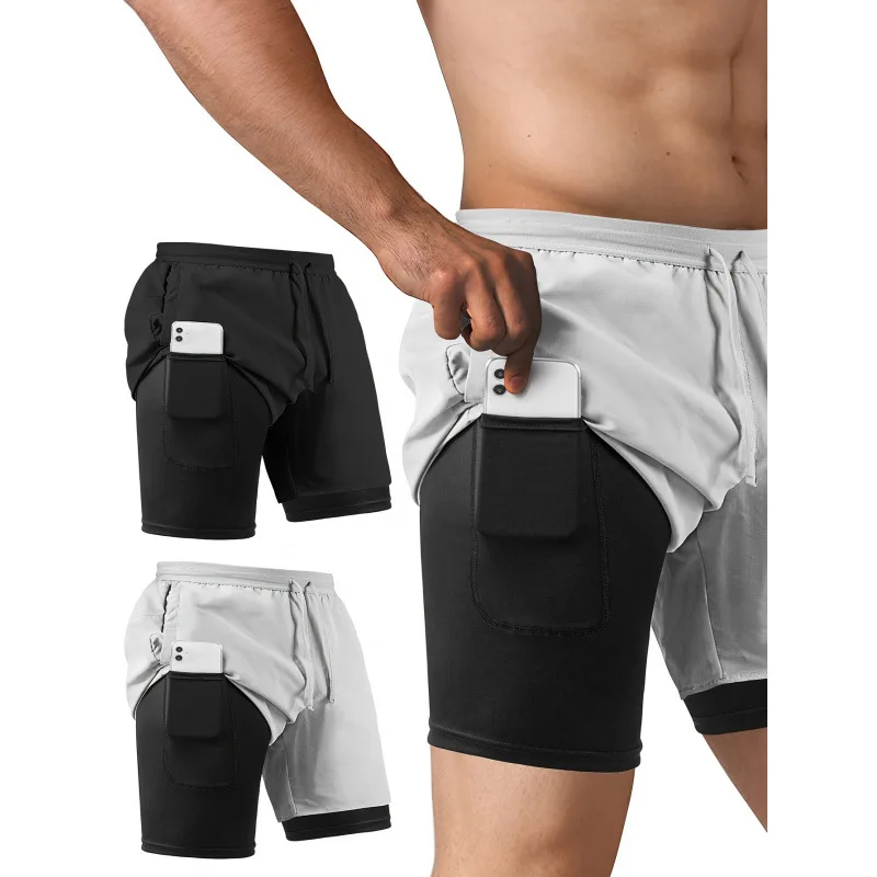 

Quick Dry Double Layer Shorts Men's Clothing Quick Dry Breathable Comfortable Double Layer Running Shorts Fast Drying