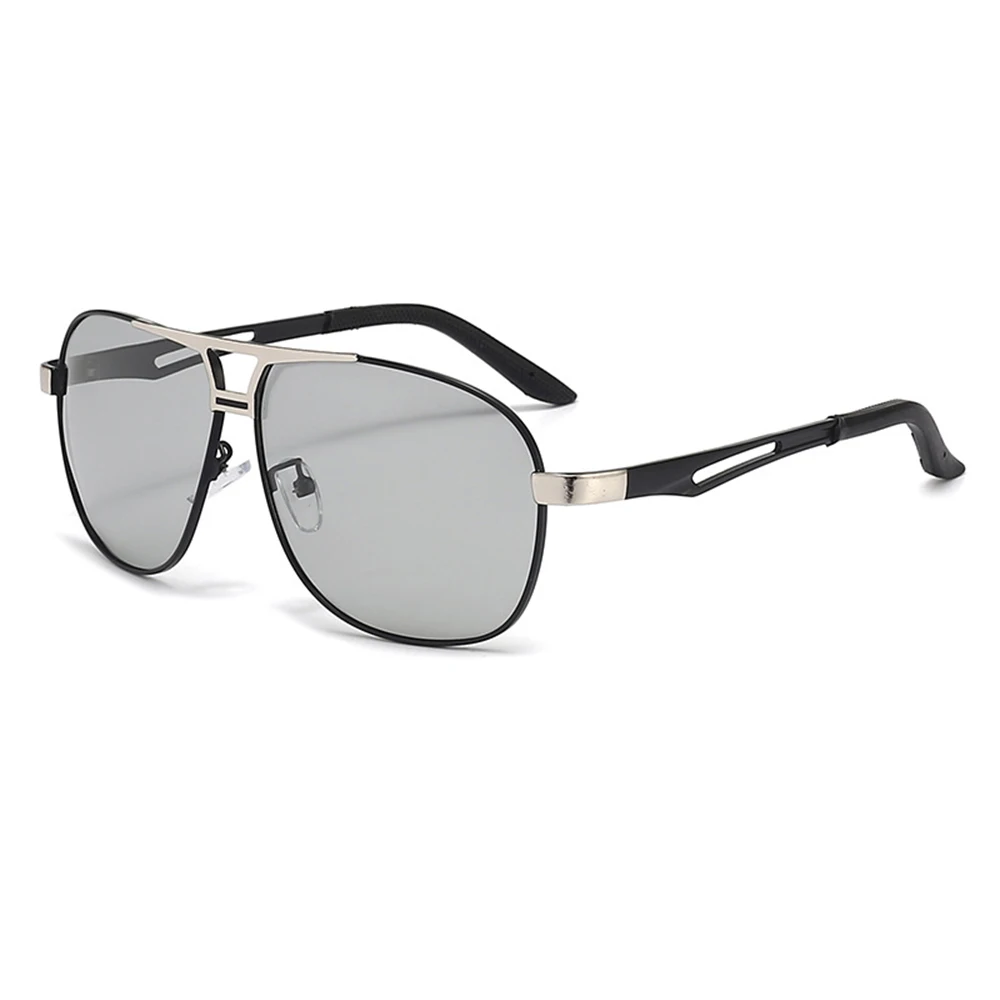 Occhiali da sole polarizzati fotocromatici quadrati per uomo Donna Moda Lusso Guida all'aperto Pesca Cambia colore Occhiali da sole Occhiali