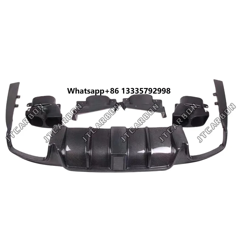 

Carbon Fiber Rear Bumper Diffuser With Exhaust Tips for Mercedes Benz E Class Coupe W238 C238 E260 E300 E63 Trunk Lip Spoiler