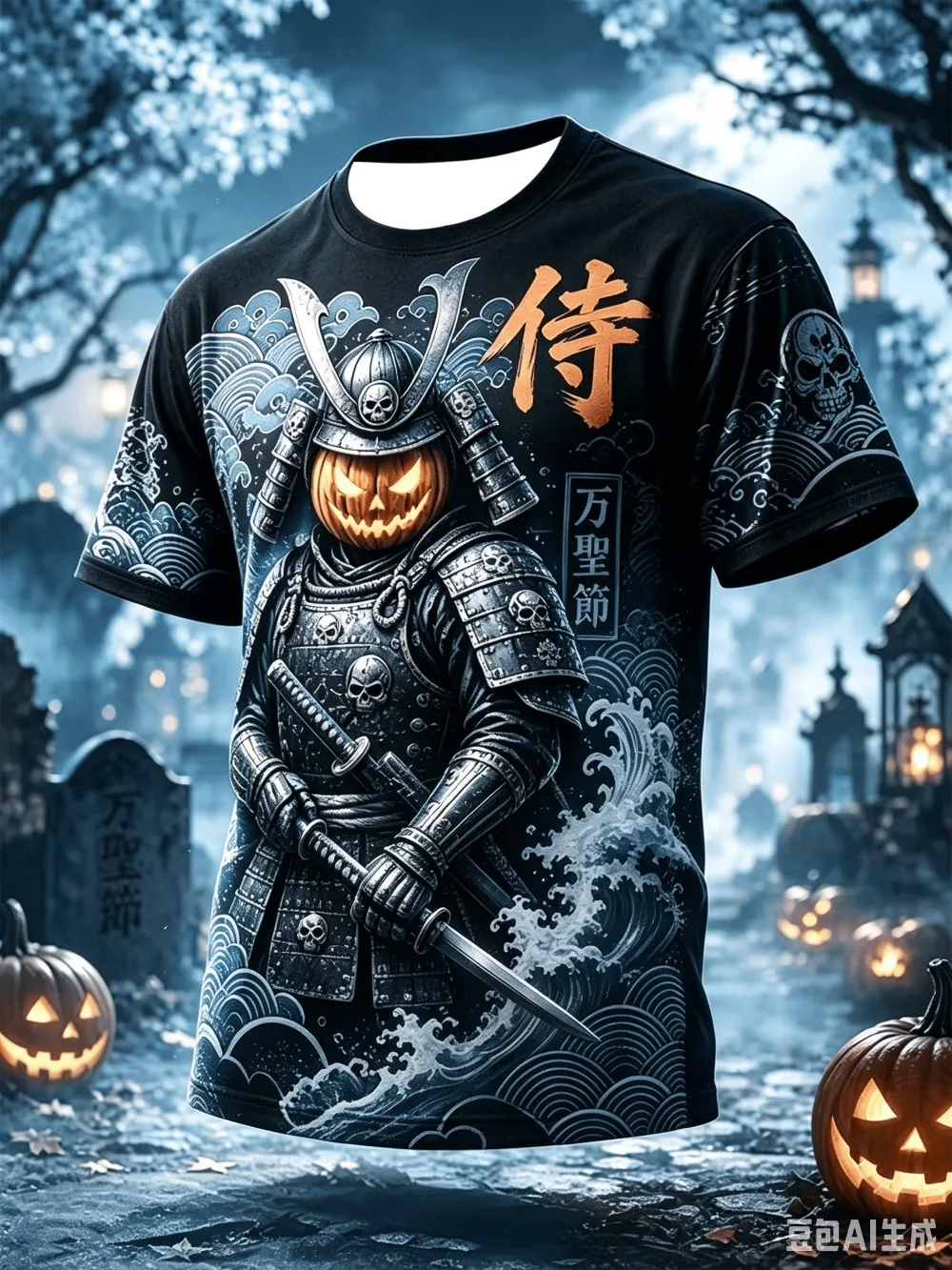 Halloween Pumpkin Armor Warrior 3D Printed Sport Quickdry Breath Men Plus-sizeT-Shirt Outdoor Street Cosplay  Parent-Child Cloth