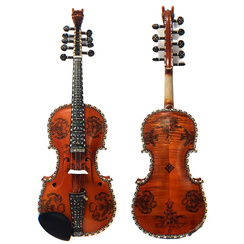 

Hand made rare Norwegian fiddle 4*5 strings violin 4/4 ,hardanger fiddle