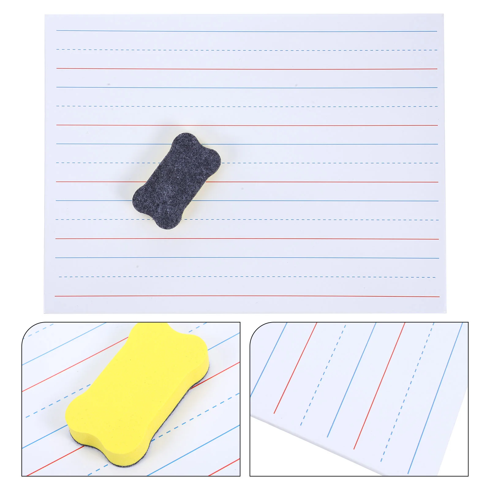 Tablero de escritura de línea magnética regrabable para niños, Mini pizarra blanca, película de papel borrable, tableros de borrado en seco pequeños para oficina