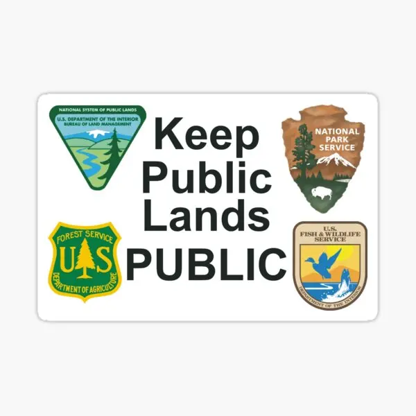 

Keep Public Lands Public 5PCS Stickers for Decor 5PCS Stickers Bumper Living Room Background Funny Cartoon Room Print Laptop