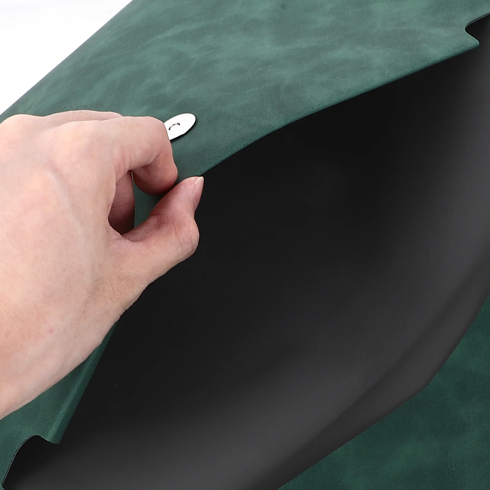 

Faux File Bag Portable Document Holder Button Closure For Office Business Travel Document Organizer Pouch