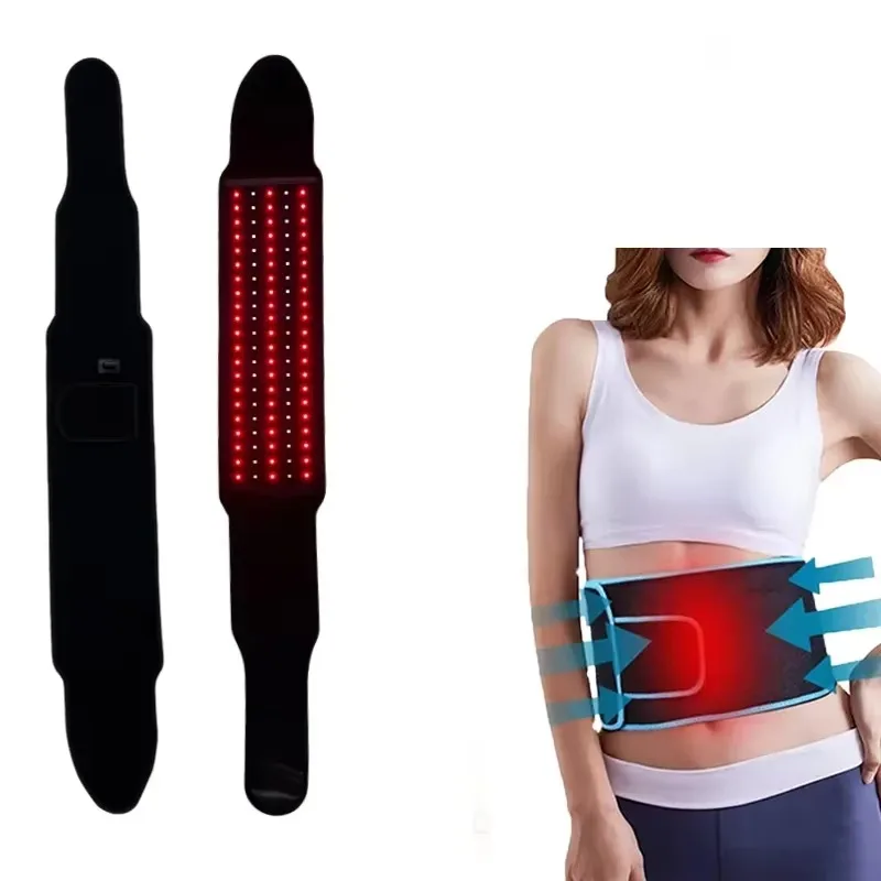 New smart hot compress portable waist heating belt vibration massage waist red light belt