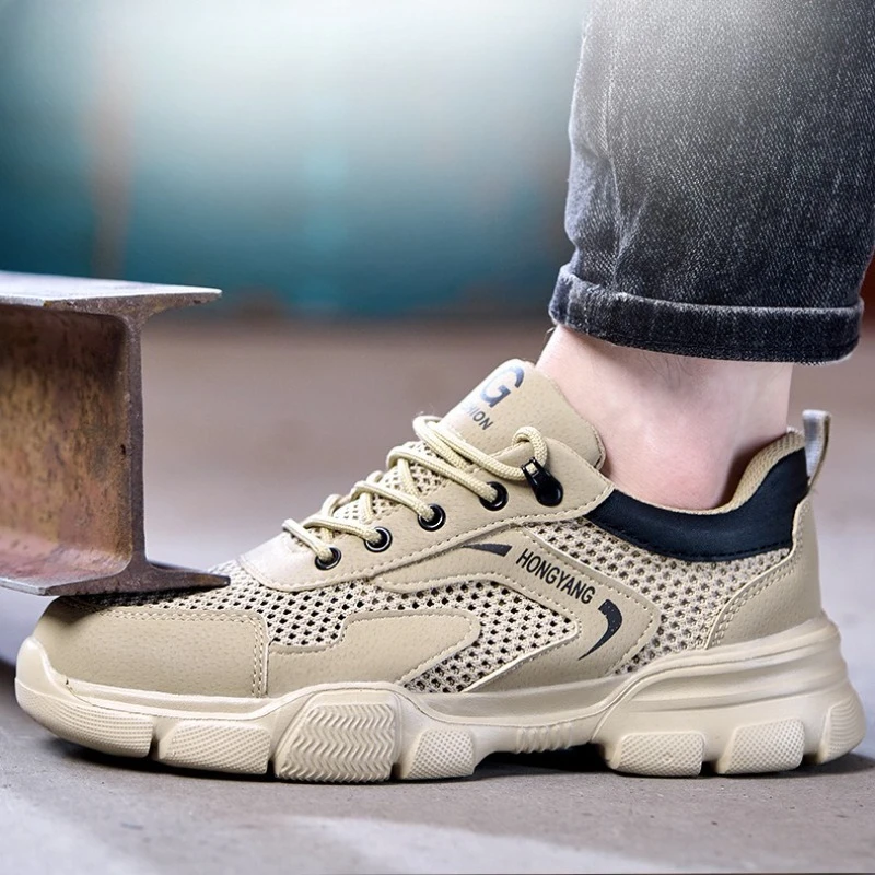 

Новая защитная обувь унисекс, мужские рабочие кроссовки, неразрушимые защитные ботинки, женская обувь, мужская обувь со стальным носком, спортивный стиль