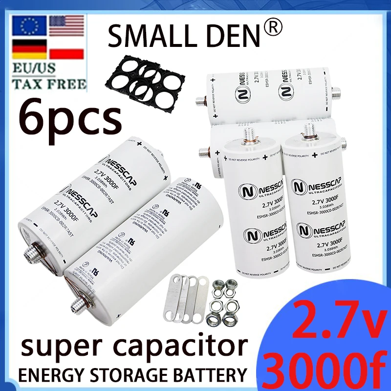 2.7V 3000f battery pack capacitor car audio LS electric car starting power spot welding machine supercapacitor super Farad