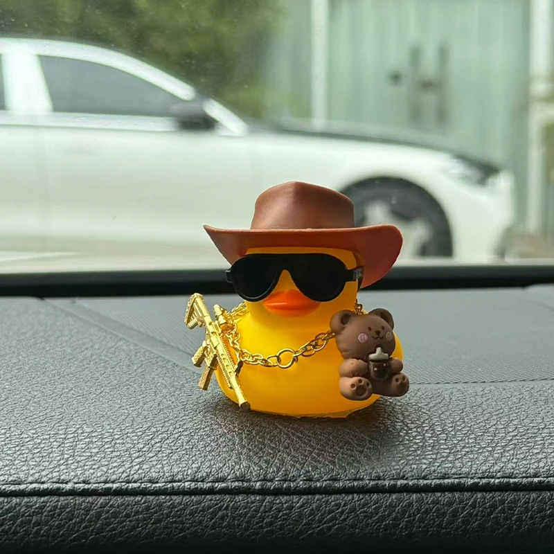 Rubber Duck Car Ornaments, Funny Rubber Ducks Car Dashboard Decorations Duck Car Accessories